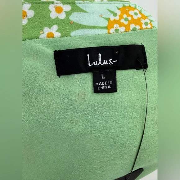 Lulus Retro Romantic Green Daisy Print Halter Crop Top & Mini Skirt Set - Picture 12 of 15